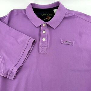 Orvis Mens XXL Signature Polo Collared Shrt Sleeve 100% Cotton Style#4A5T Purple